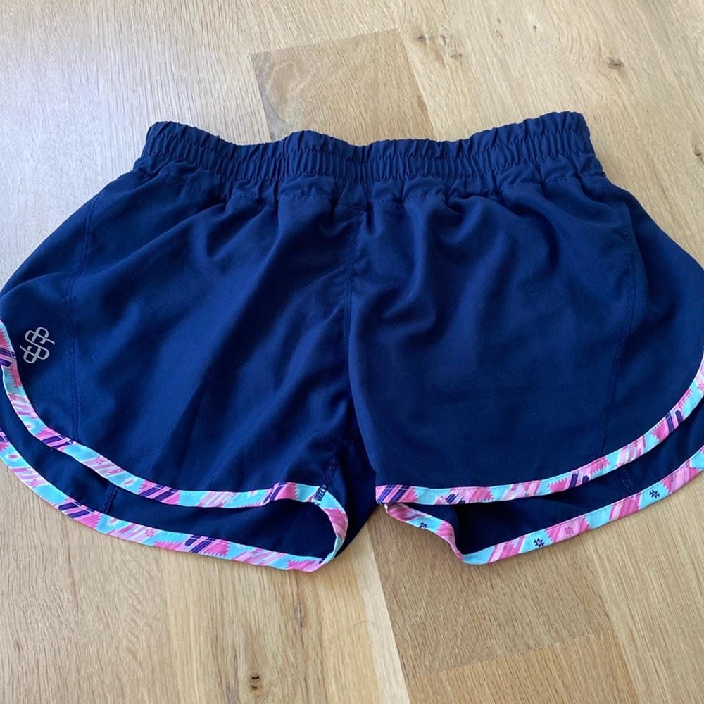 Simply Southern Athletic Shorts. Navy/Pink. M